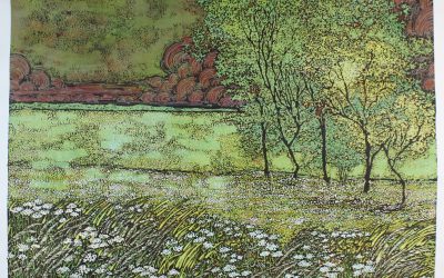SOLD!: Scarlet in the Day – Batik by Kristine Allphin